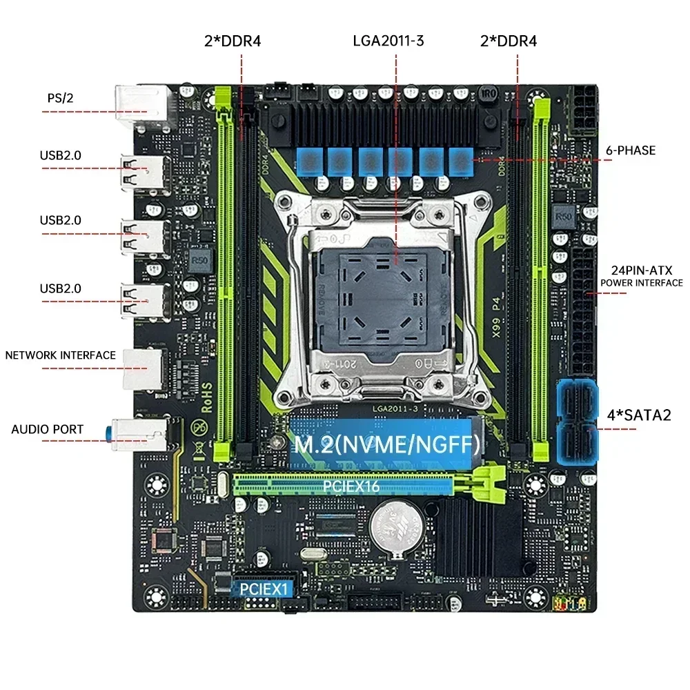 SOYO X99 마더보드 세트(LGA2011-3 Xeo - 128Gb Ddr4 Ecc Lrdimm 3200Mhz 리뷰 및 가격